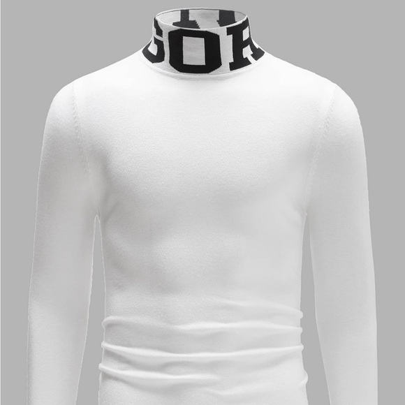 Men letter High Neck Sweater - Picture 1 of 3